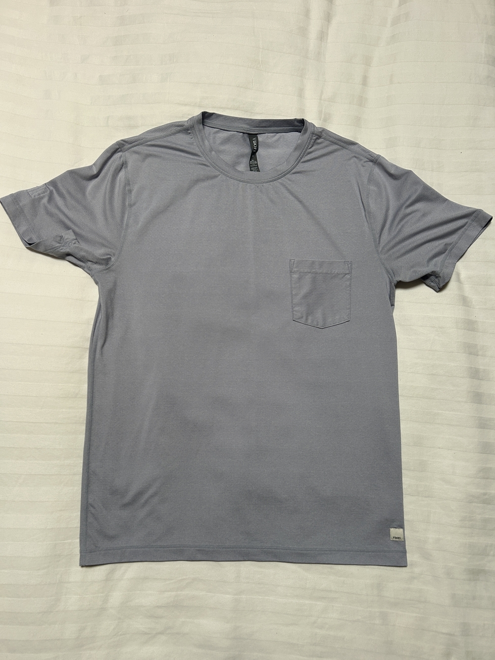 Vuori Short Sleeve Crew Pocket Tee - Purple/Light Gray